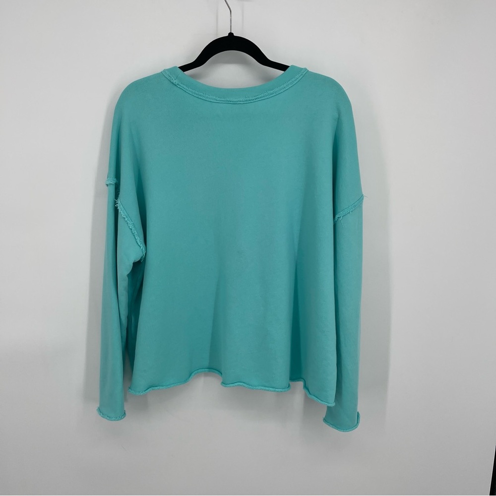 Women's Aqua Long Sleeve Top